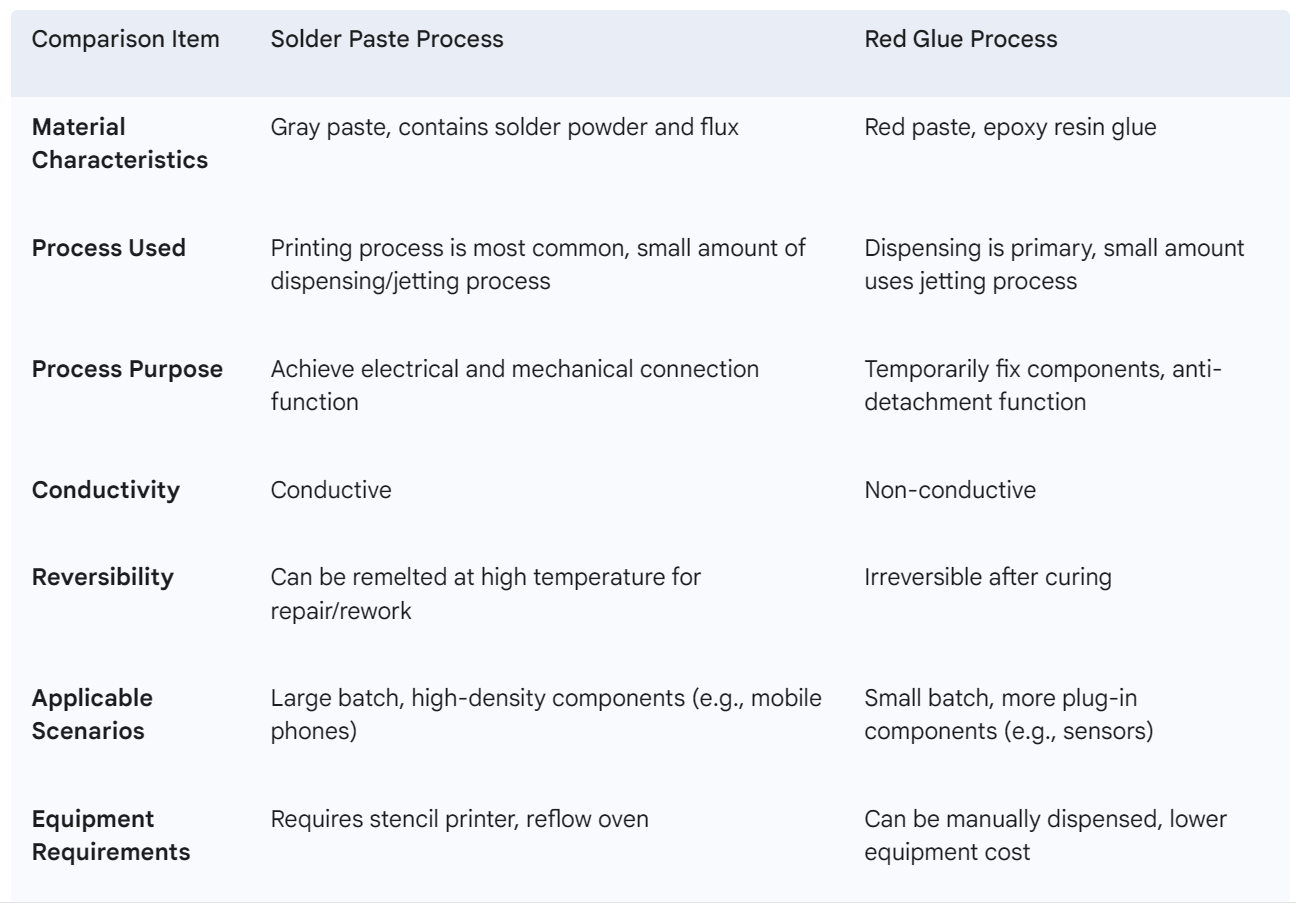 What is SMT solder paste process and red glue process?cid=65